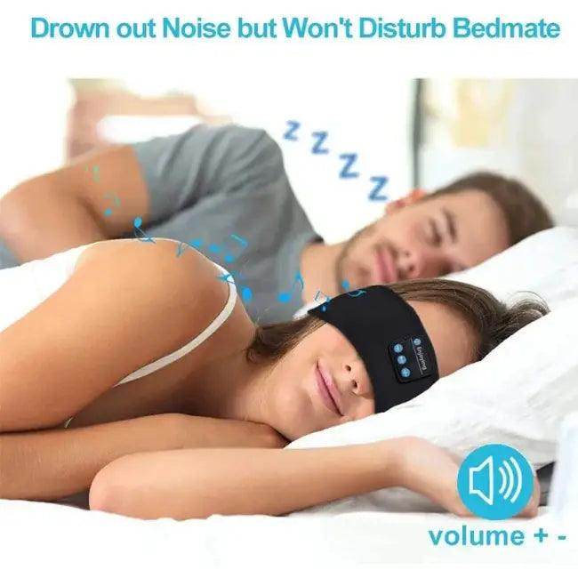 Sleep in Style Black Sleep Mask with Bluetooth Beats - Estalios