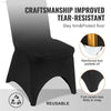 Black Stretch Chair Covers for Weddings and Events 50 Pcs - Estalios