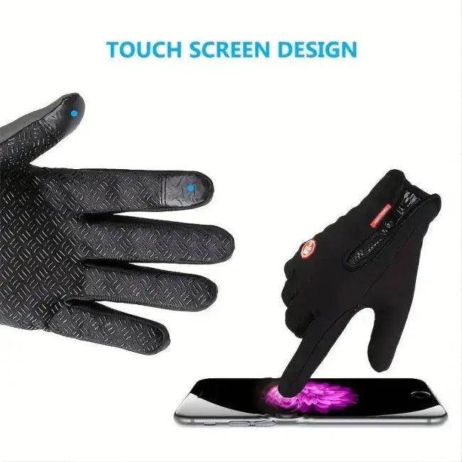 FrostBite Fighters Temperature-Rated Black Winter Gloves for Ultimate Warmth - Estalios