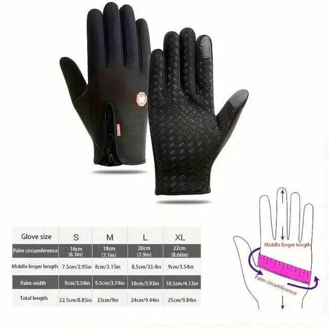 FrostBite Fighters Temperature-Rated Black Winter Gloves for Ultimate Warmth - Estalios
