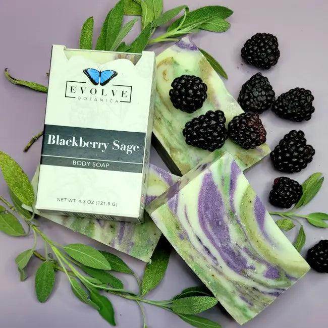 Blackberry Sage Standard Soap for Herbal Skin Nourishment - Estalios