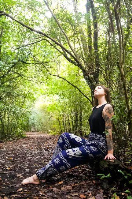 Blue Elephant Harem Pants for Comfortable and Stylish Wear - Estalios