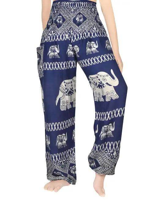 Blue Elephant Harem Pants for Comfortable and Stylish Wear - Estalios