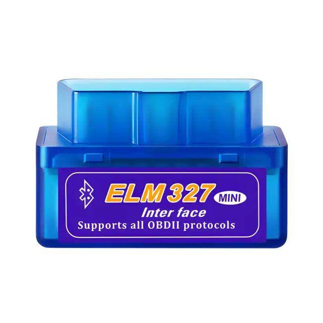 Compact Blue OBDII Car Diagnostic Scanner with ELM327 Compatibility - Estalios