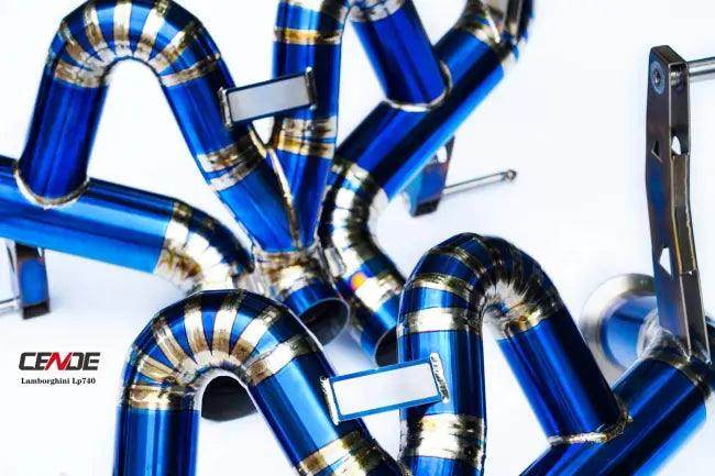 Blue Titanium Exhaust Manifolds for Power and Style - Estalios
