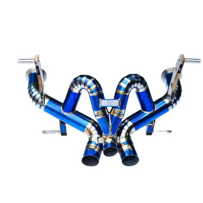Blue Titanium Exhaust Manifolds for Power and Style - Estalios