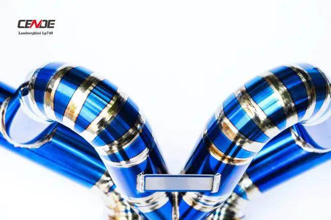 Blue Titanium Exhaust Manifolds for Power and Style - Estalios