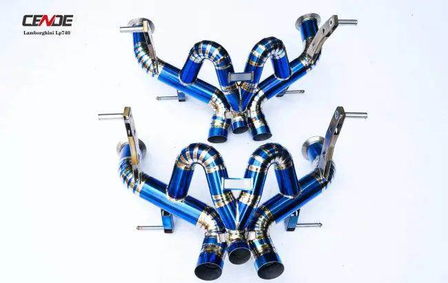 Blue Titanium Exhaust Manifolds for Power and Style - Estalios
