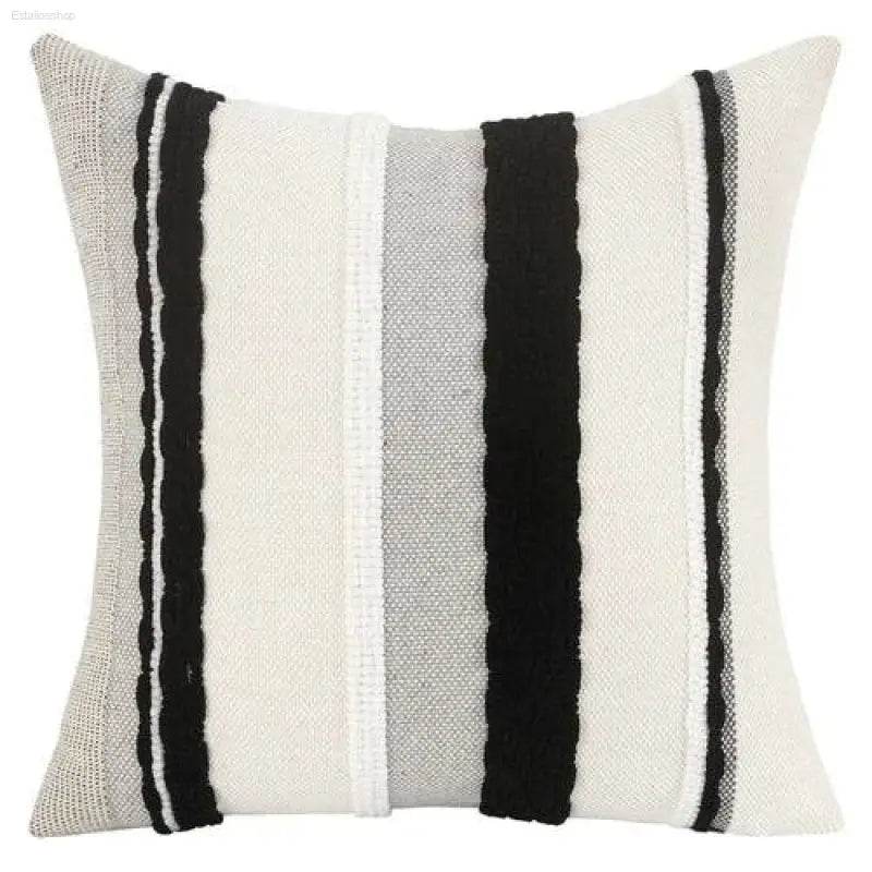 Boho Striped Chenille Throw Pillowcases for Cozy Decor - Estalios