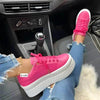 Bright Pink and Green Platform Sneakers for Trendy Style - Estalios