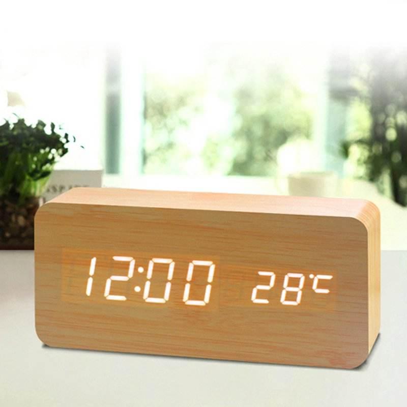 Brighten Your Day with a Stylish Wooden Alarm Clock - Estalios