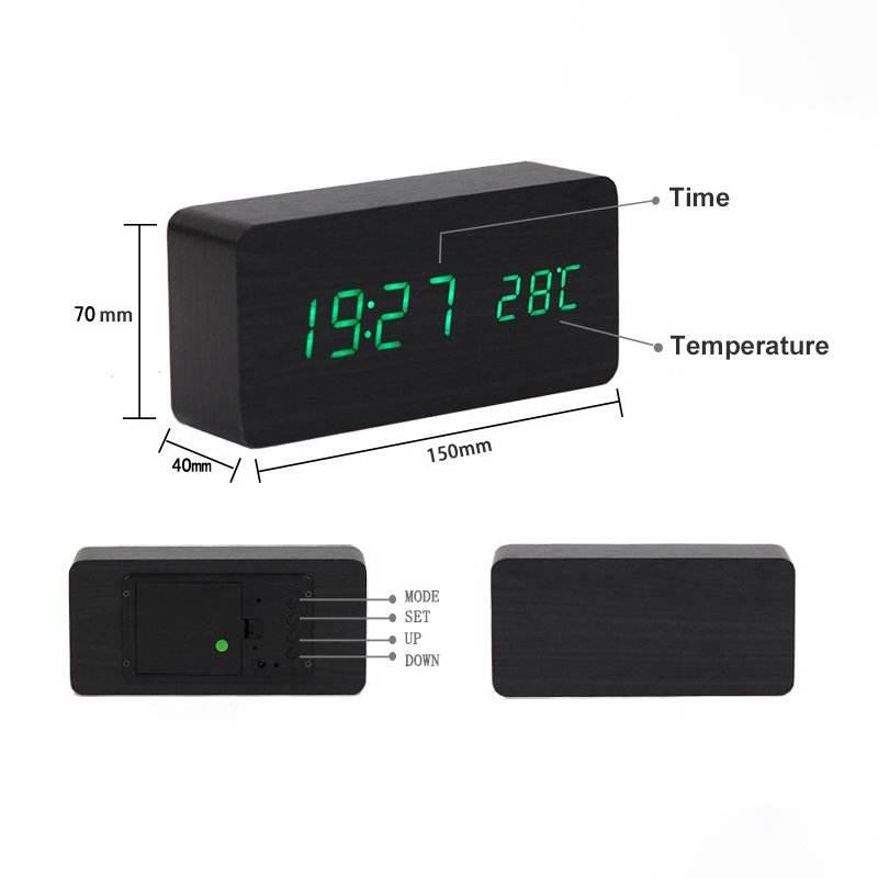 Brighten Your Day with a Stylish Wooden Alarm Clock - Estalios