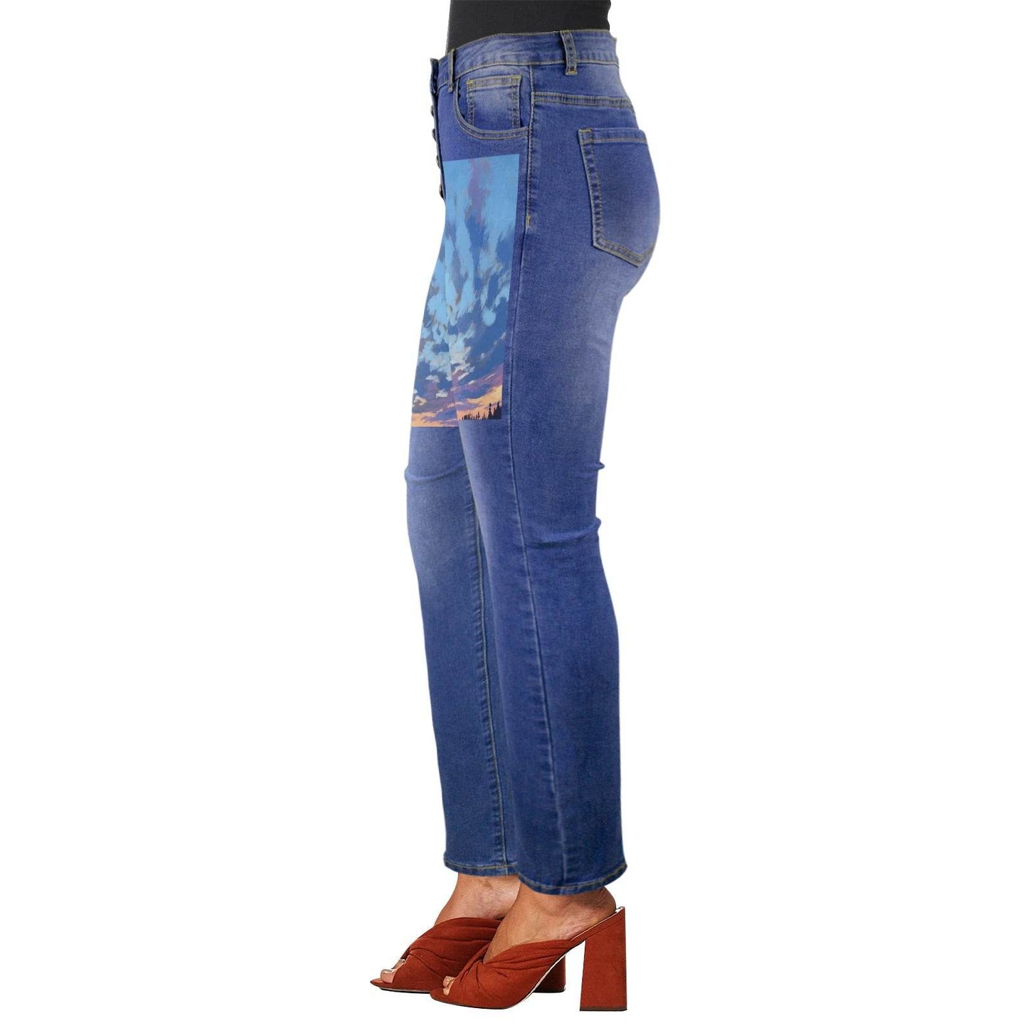 Women's Jeans (Front Printing) Made In USA Ships to USA Only - Estalios