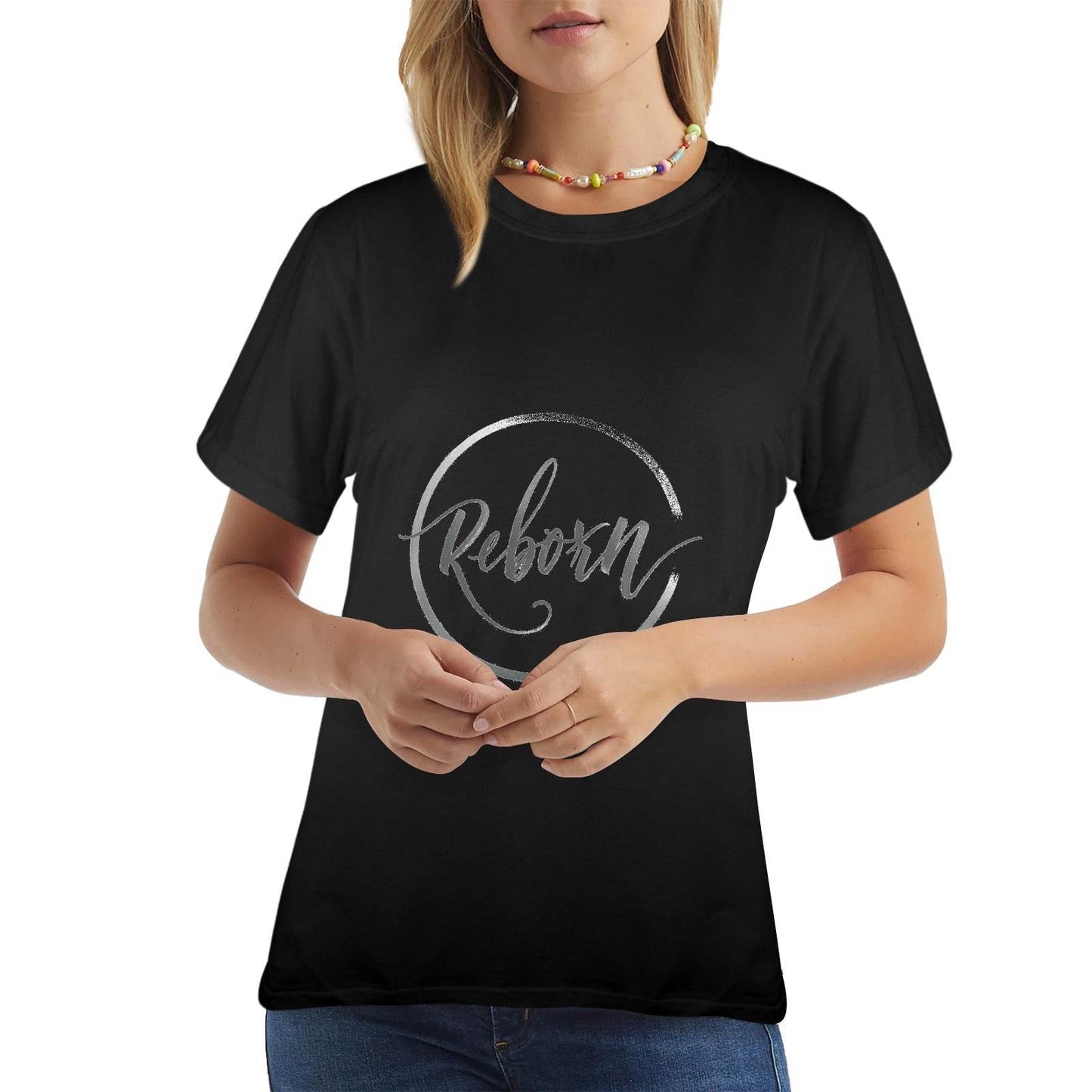 New Women's T-Shirt in USA Size Front Print (Made in USA,Ships to USA Only) - Estalios