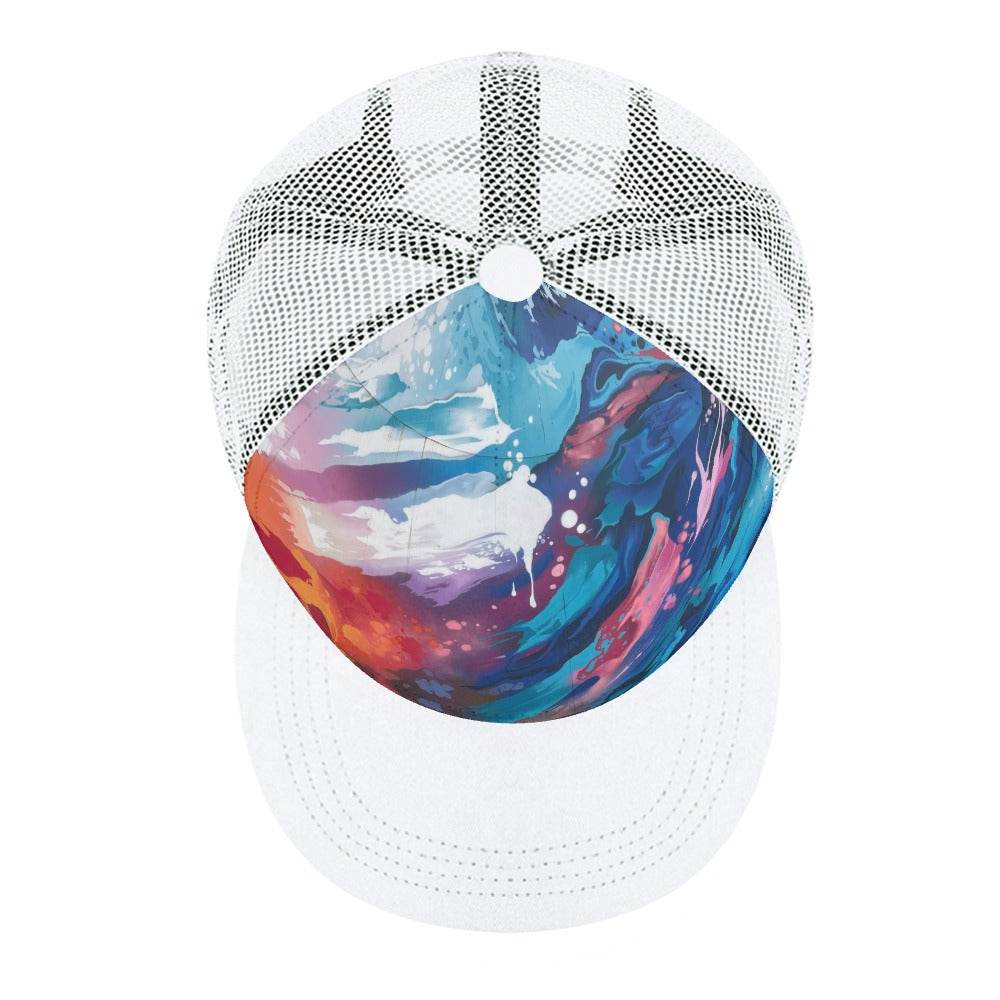 Multi-Color Baseball Cap Flat Glue Rear Hollow Design - Estalios