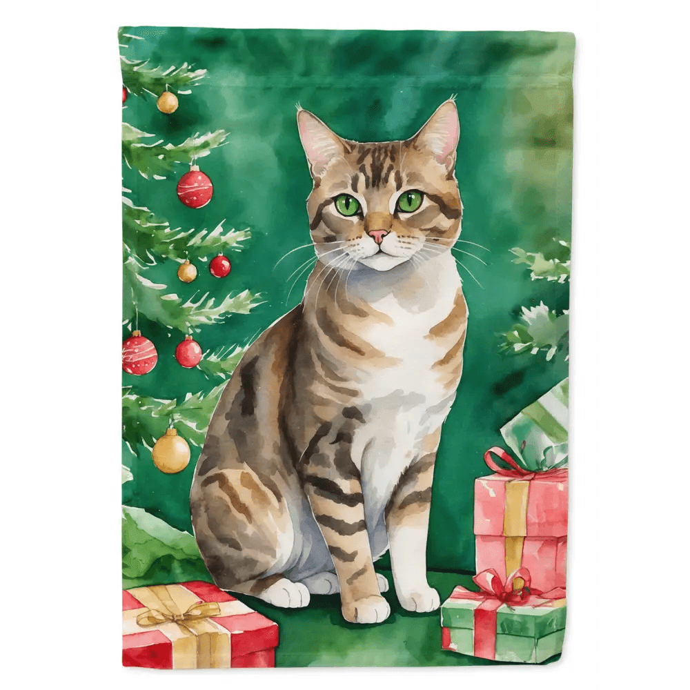 Purr-fectly Festive: Spangled Cat Christmas Flag! Okay, Here's the Product Description: Get Ready to Deck the Halls - Estalios