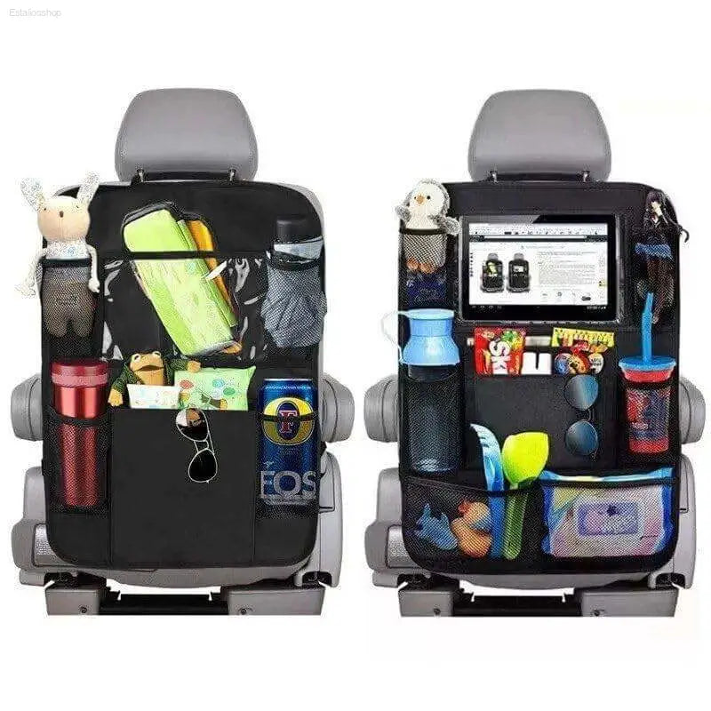 Car Backseat Organizer with Touch Screen Tablet Holder - Estalios