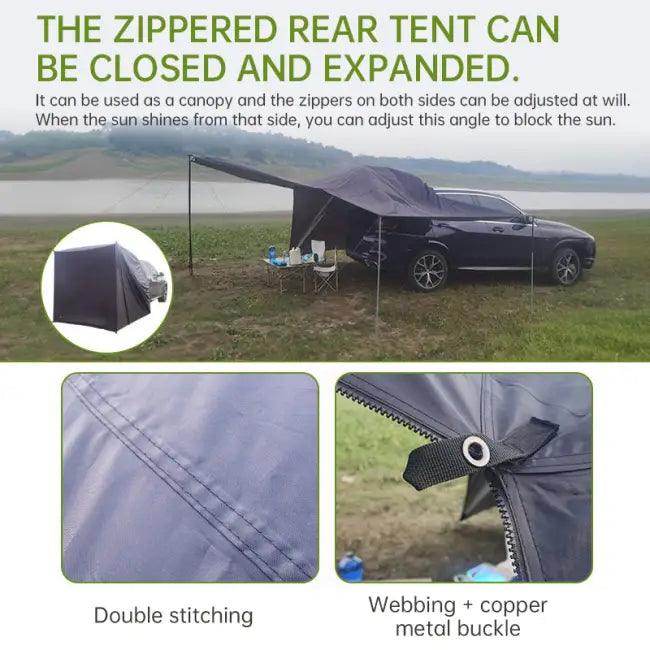 Car Camping Tent with Large Multifunctional Zipper Accessories - Estalios