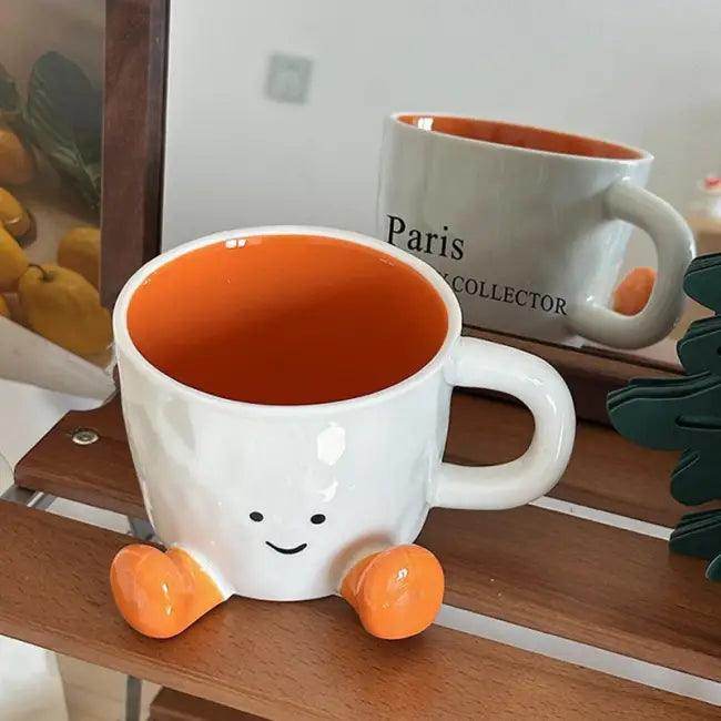 Cartoon Mug Set with Feet for Adorable Home Decor - Estalios