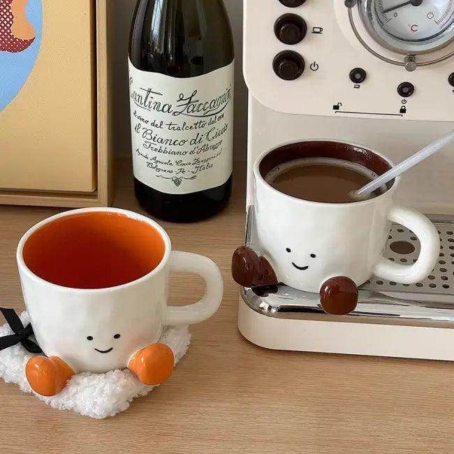 Cartoon Mug Set with Feet for Adorable Home Decor - Estalios