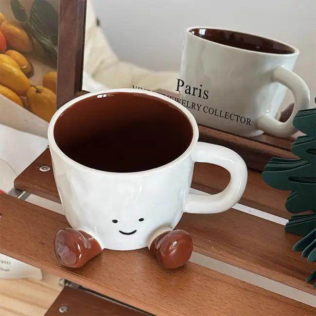 Cartoon Mug Set with Feet for Adorable Home Decor - Estalios