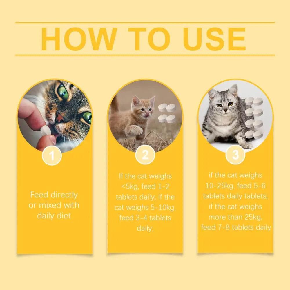 Cat Care With Multi-Dimensional Fish Oil Tablets for Healthy Skin - Estalios