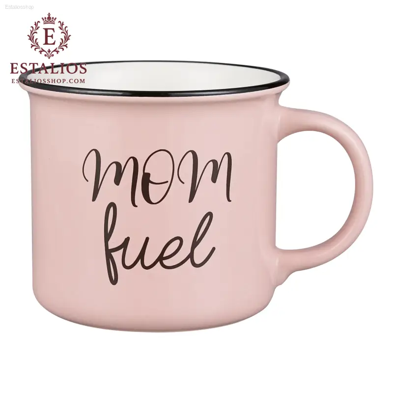 Charming Pink Stoneware Mom Mug - 15.21 Oz Perfect Gift for Mom!