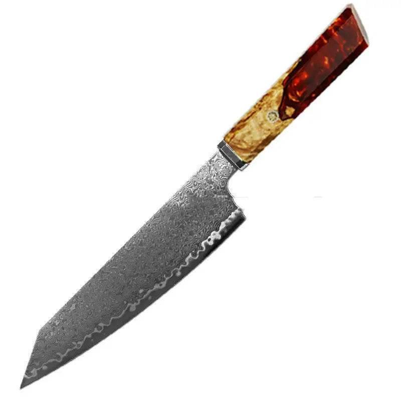 Chef's Knife For Japanese Cuisine In Damascus Steel Blade - Estalios
