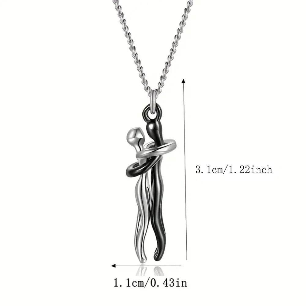 Eternal Embrace: Couple's Connection Pendants - Estalios