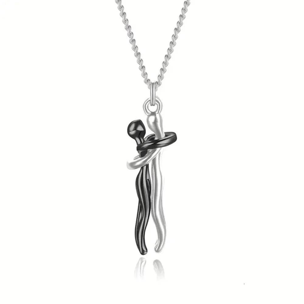 Eternal Embrace: Couple's Connection Pendants - Estalios