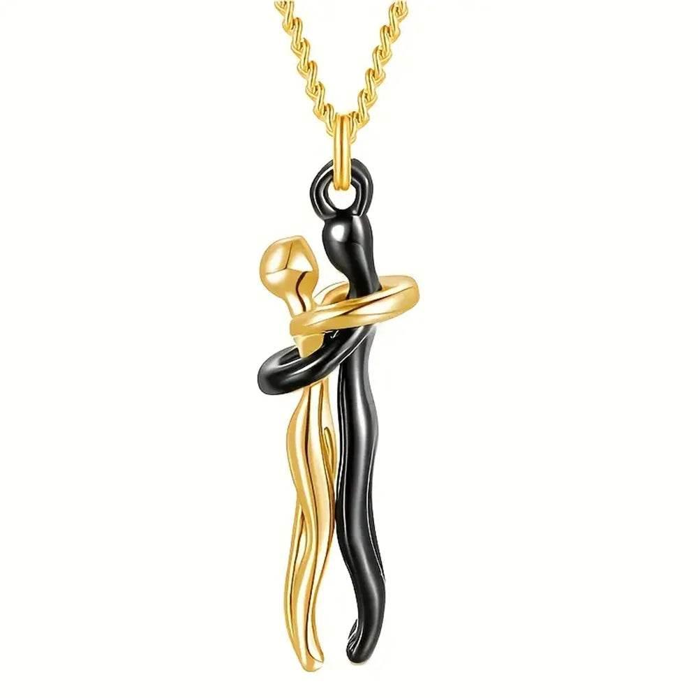 Eternal Embrace: Couple's Connection Pendants - Estalios