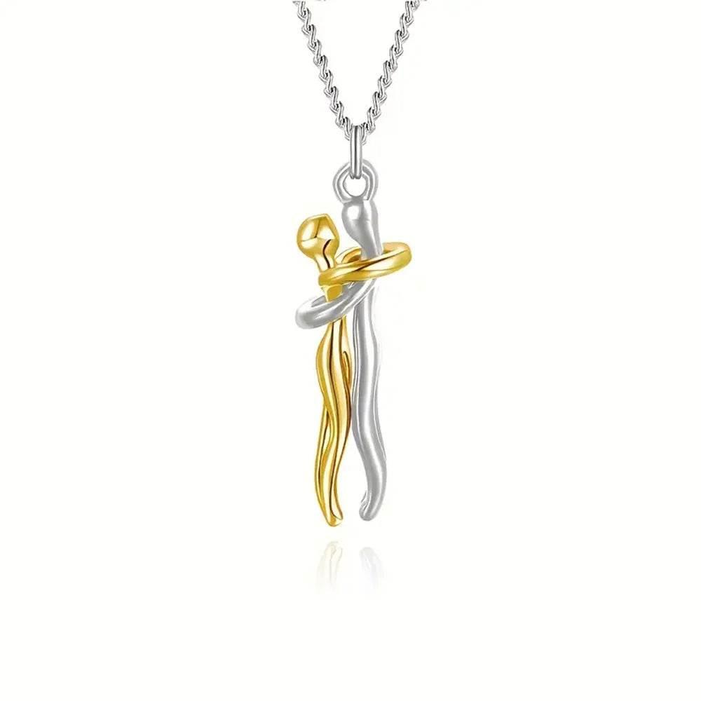 Eternal Embrace: Couple's Connection Pendants - Estalios