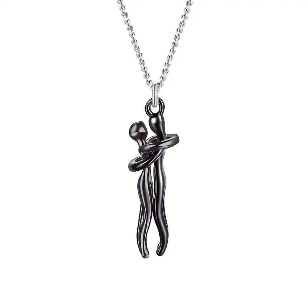 Eternal Embrace: Couple's Connection Pendants - Estalios