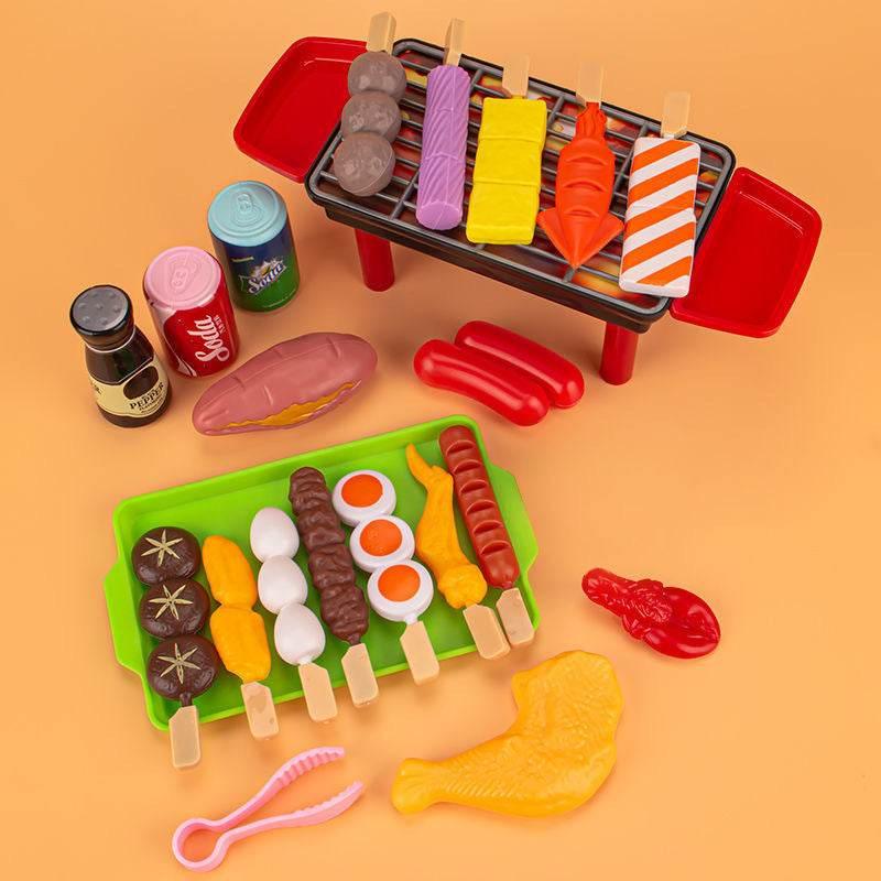 Children's Home Barbecue Simulation Food Seafood Fruit Vegetable Kitchen Hot Pot Toy Boys And Girls Cooking Set - Estalios