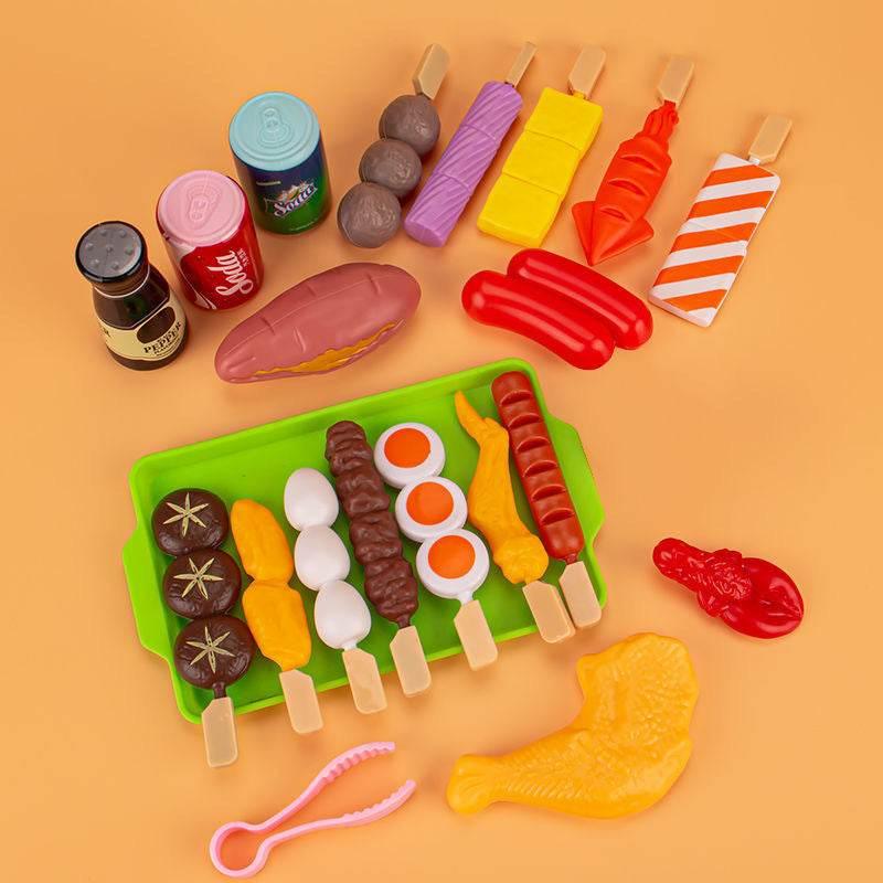 Children's Home Barbecue Simulation Food Seafood Fruit Vegetable Kitchen Hot Pot Toy Boys And Girls Cooking Set - Estalios