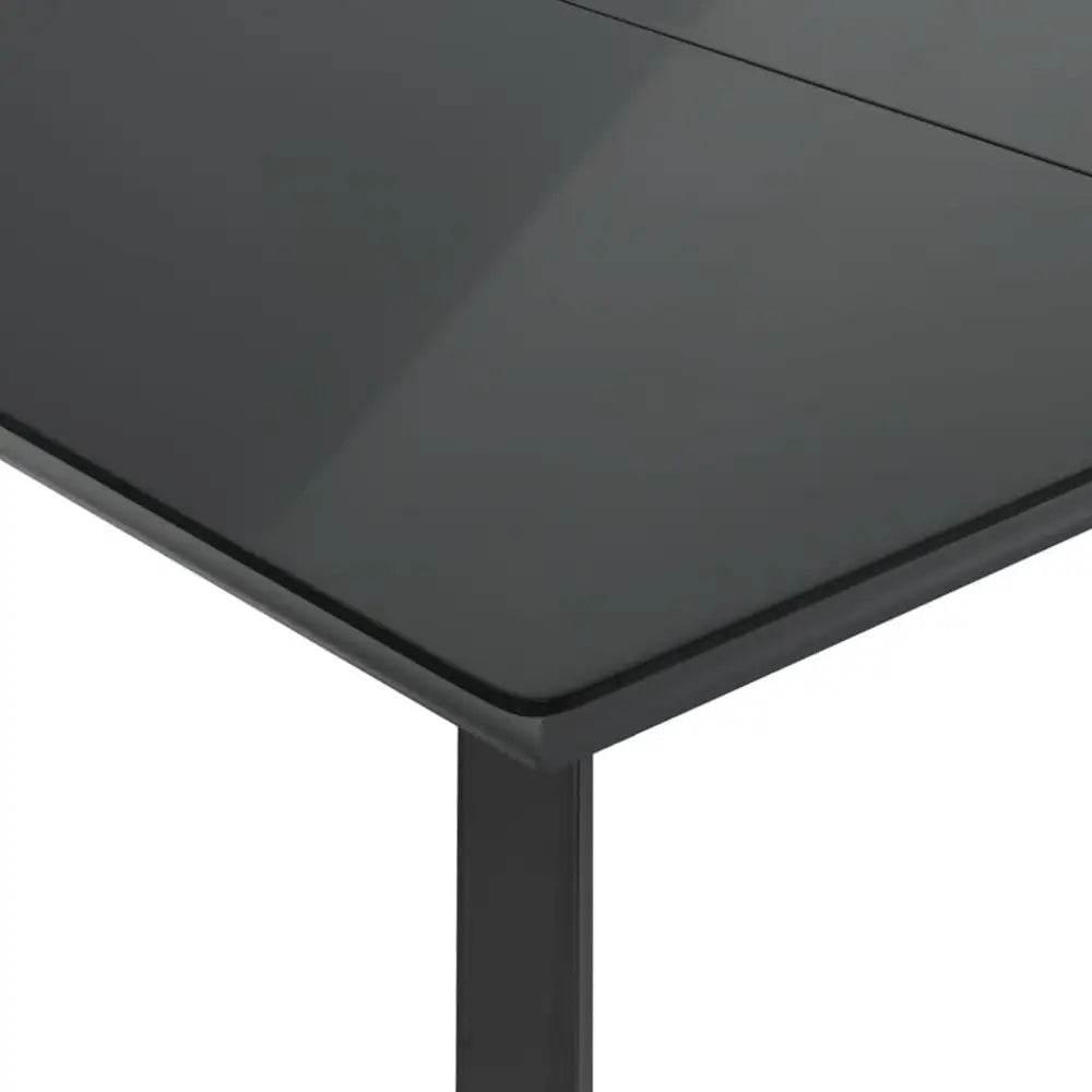 vidaXL Garden Dining Set Black and Cream - Estalios