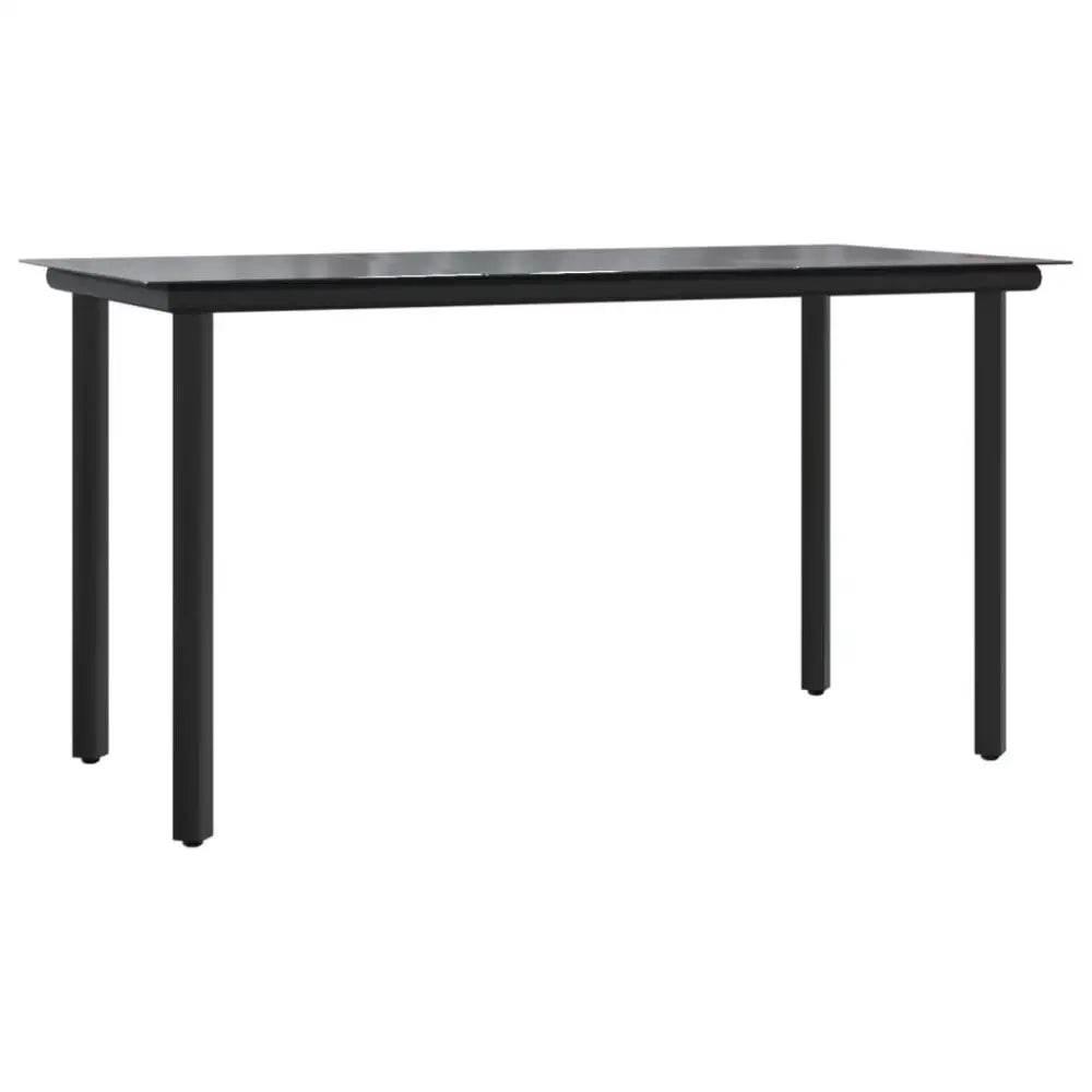 vidaXL Garden Dining Set Black and Cream - Estalios