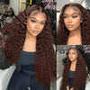 Chocolate Brown Deep Wave Frontal Wig 13x4 HD Lace Front - Estalios