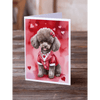 Poodles in Love Valentine Greeting Cards Pack! Packaged Valentine’s Day Poodle Cards are Here! Send Watercolor Valentine’s Day Poodle Greeting Cards - Estalios