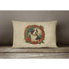 Christmas Flowers Frame Throw Pillow for Cozy Decor - Estalios