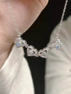 Clover 999 Sterling Silver Necklace for Women Heart Design - Estalios