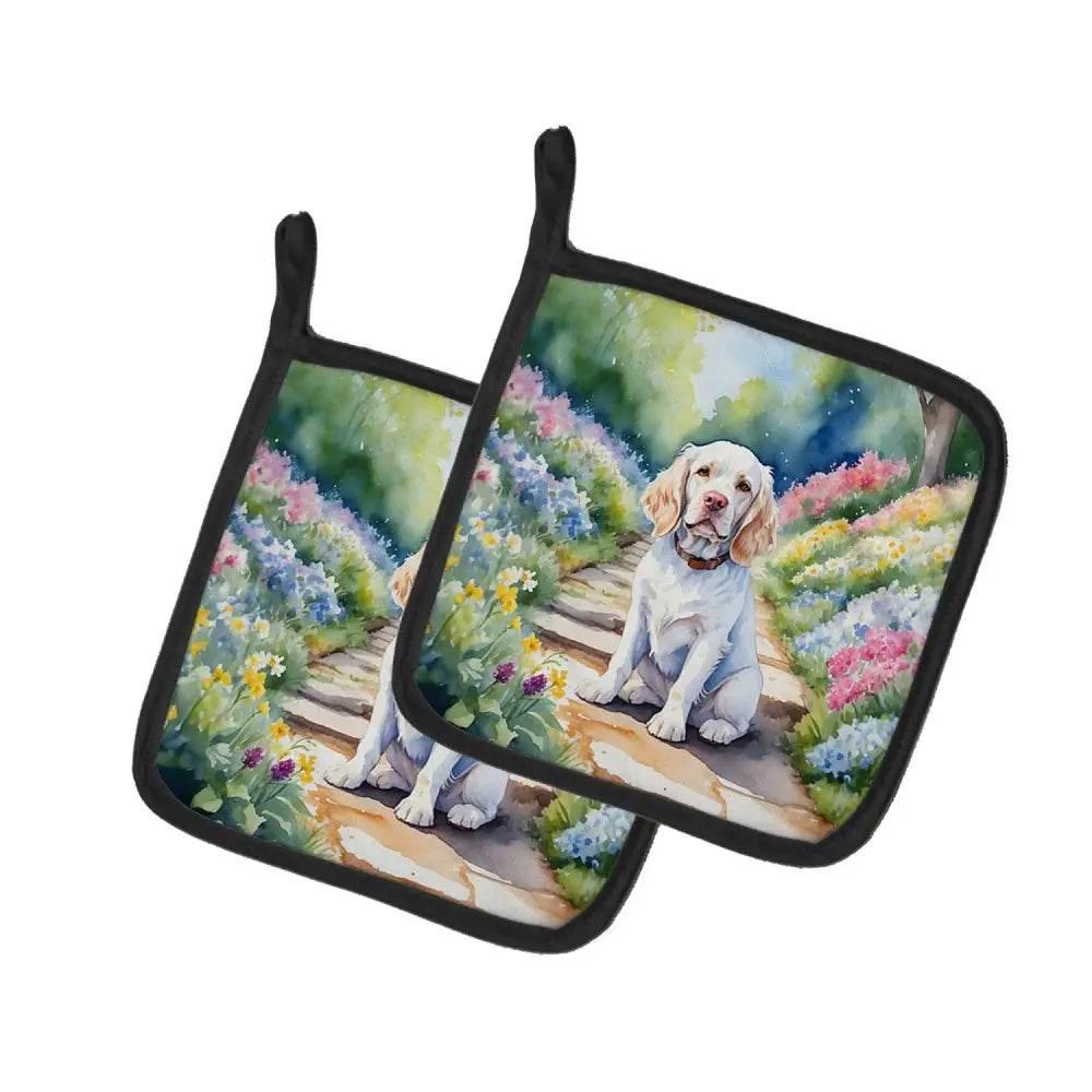 Clumber Spaniel Pot Holders: Garden Fresh Heat Resistant Style! **product Description** Add a Touch of Charm and Functionality to your Kitchen with our Decorative - Estalios