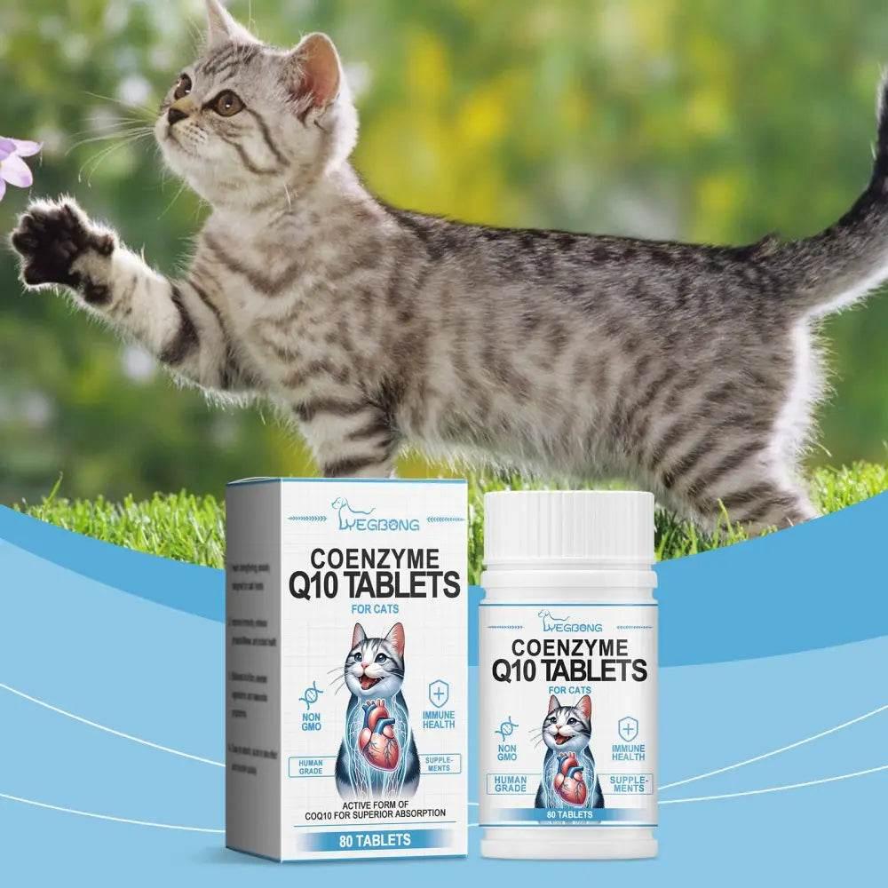 Coenzyme Q10 Tablets for Cats' Heart Health and Vitality - Estalios