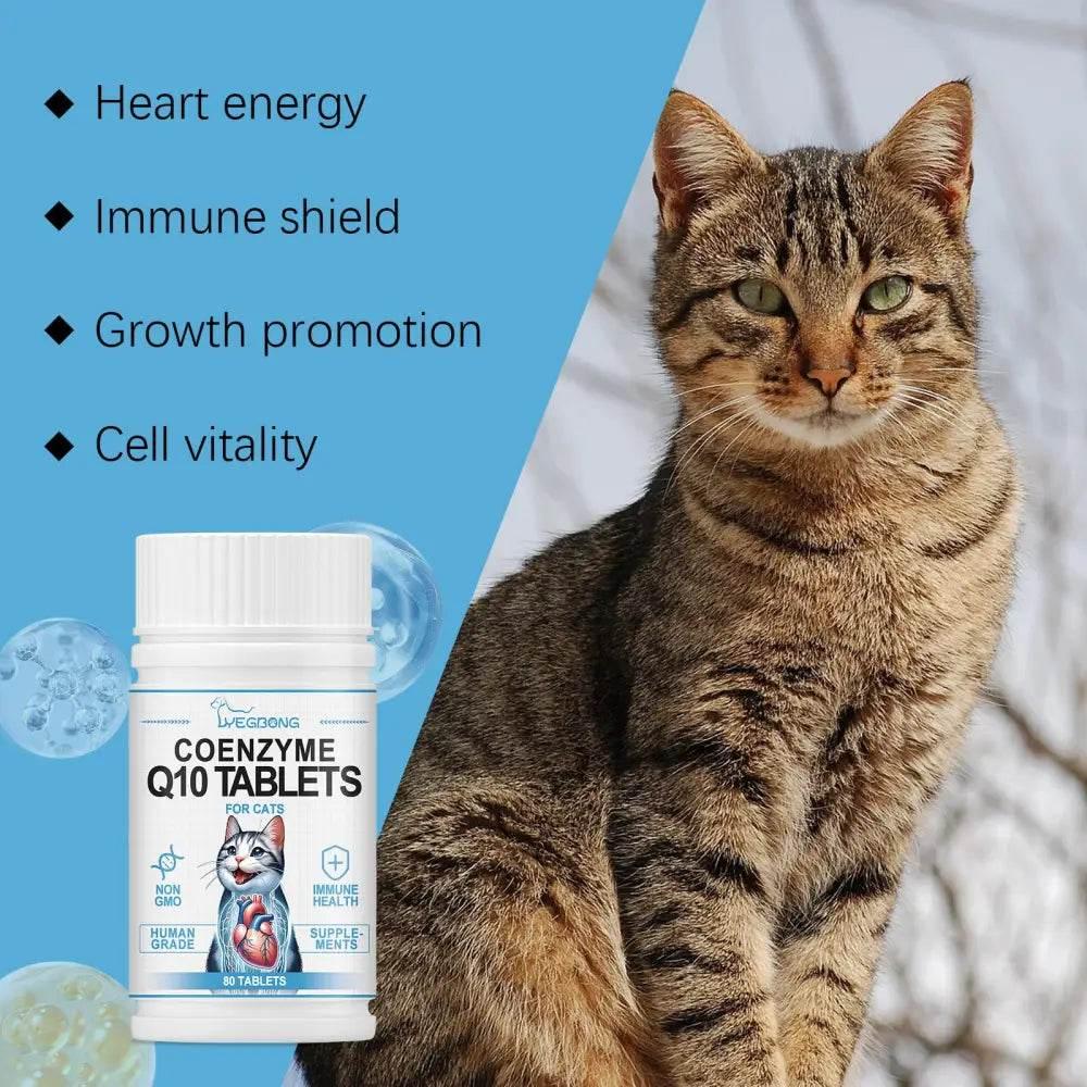 Coenzyme Q10 Tablets for Cats' Heart Health and Vitality - Estalios