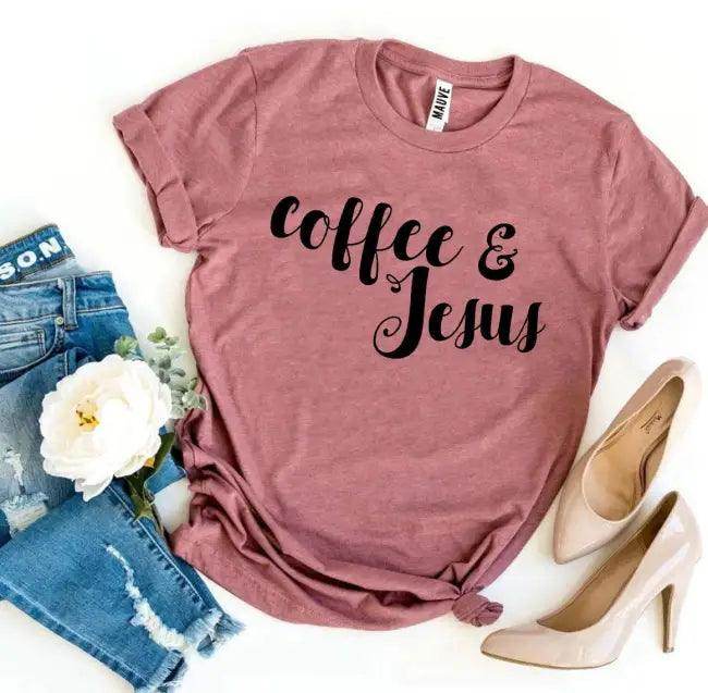 Coffee and Jesus T-shirts for Comfort and Style - Estalios