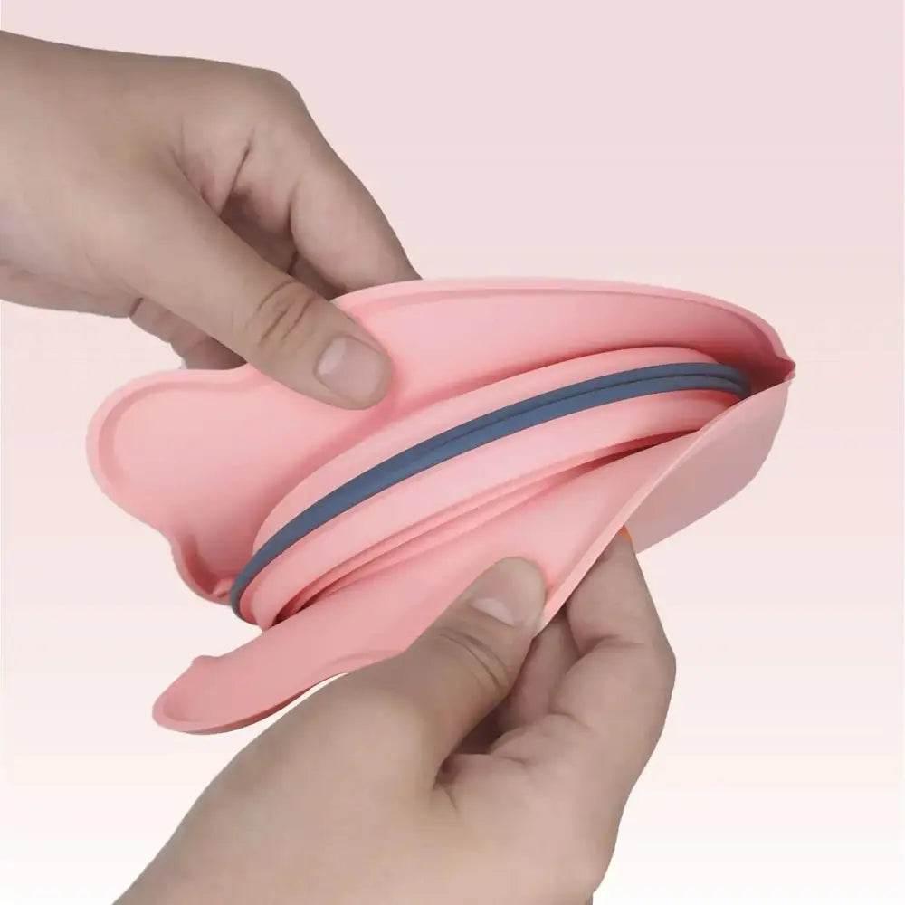 Collapsible Silicone Double Dog Bowl Travel Mat Feeder - Estalios