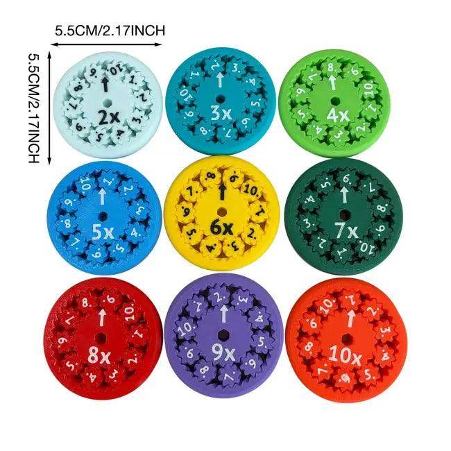 Vibrant Multiplication Wheels Fun Wooden Learning Toy for Kids - Estalios