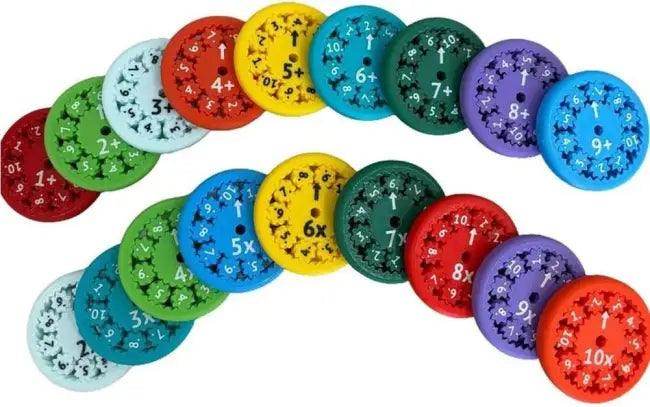 Vibrant Multiplication Wheels Fun Wooden Learning Toy for Kids - Estalios