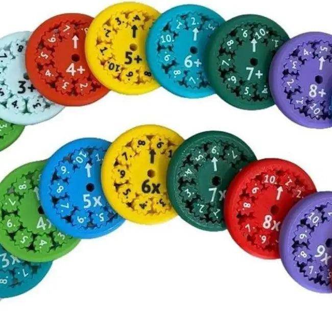 Vibrant Multiplication Wheels Fun Wooden Learning Toy for Kids - Estalios