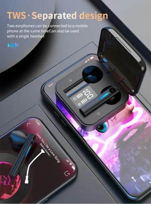 Colorful Wireless Earbuds with Charging Case and LED Features for Ultimate Sound - Estalios